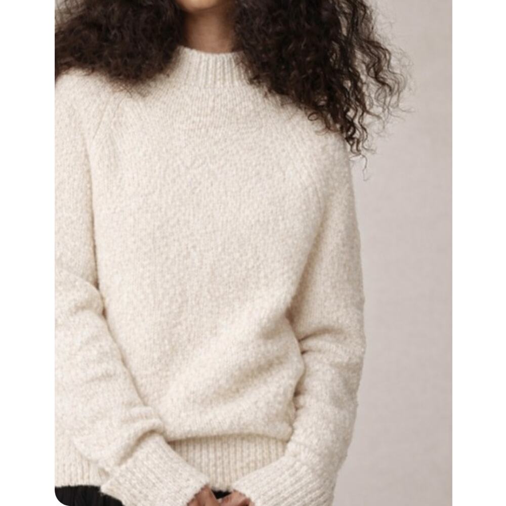 J. crew Cuffed Mockneck Sweater cream